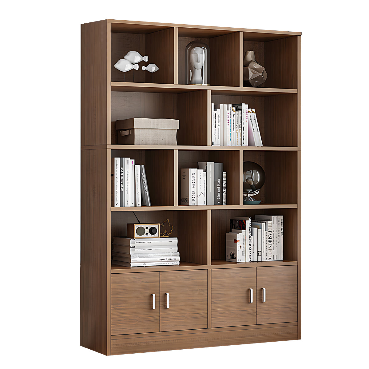 Minimalist Wooden Floor-Standing Bookshelf with Open Storage