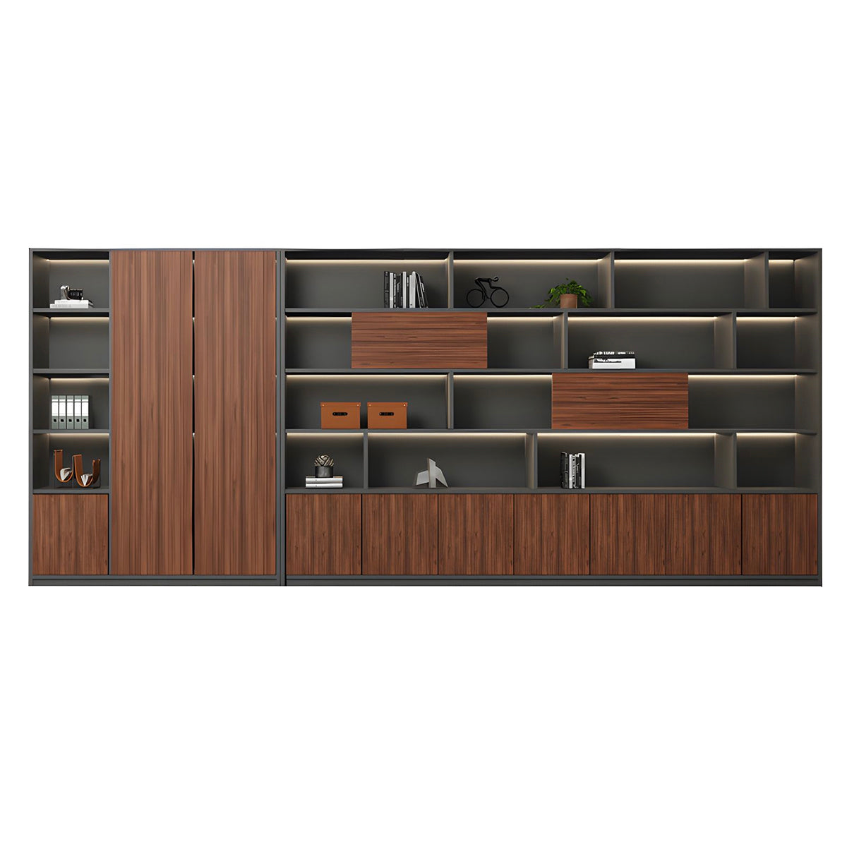 High-Capacity Storage Cabinet with Moisture-Resistant Base for Office