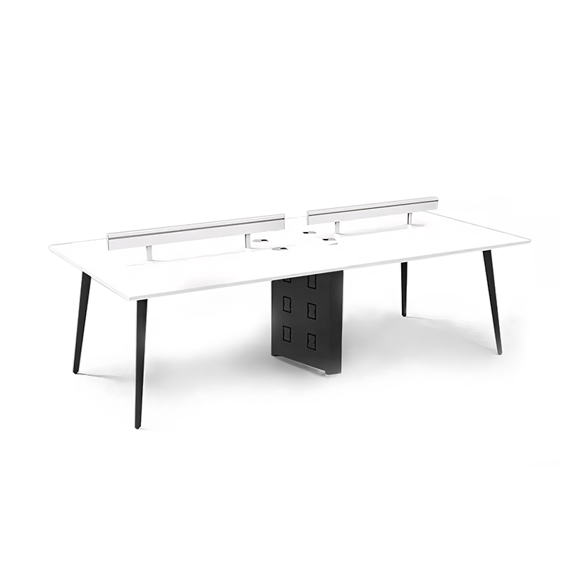 Minimalist Modern Screen Workstation Desk,White