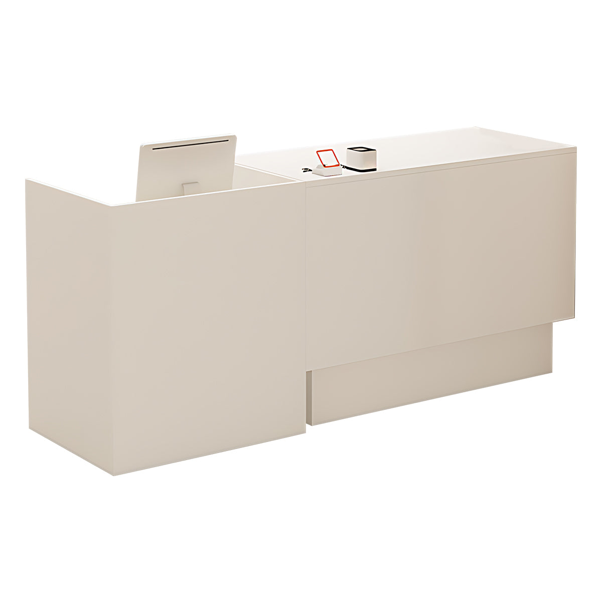 Minimalist Modern Reception Desk with Thickened Desktop and Sturdy Construction
