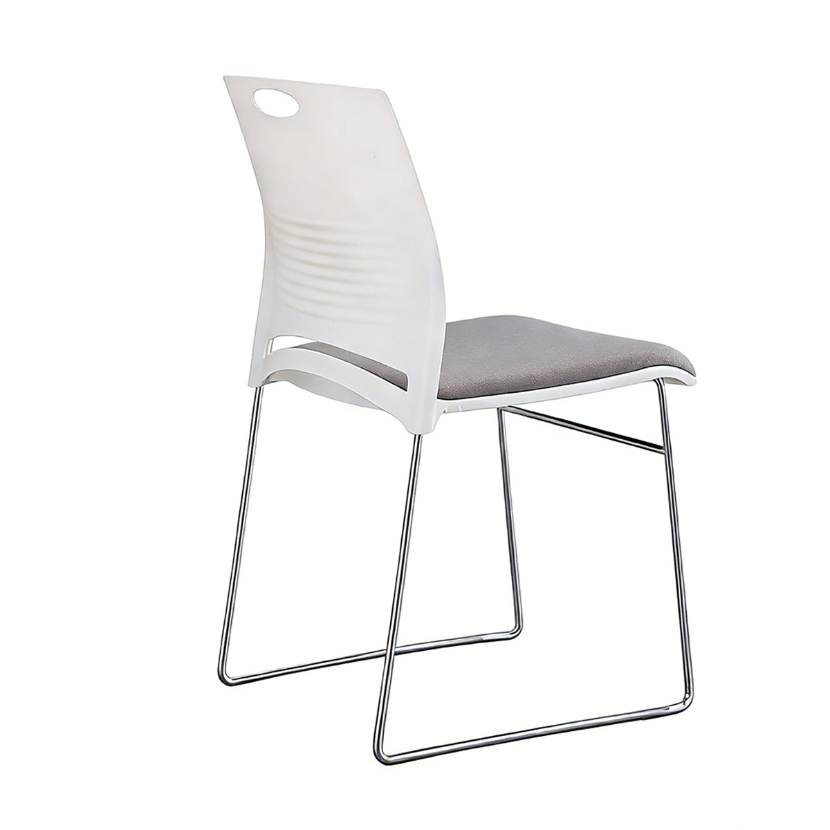 Commercial Armless Office Chair with Steel Frame & Tool-Free Assembly