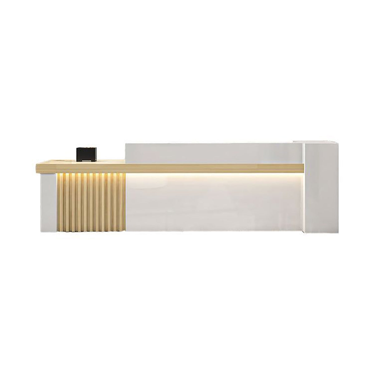Modern Luxury Reception Desk with Counter and Integrated LED Accent Lighting