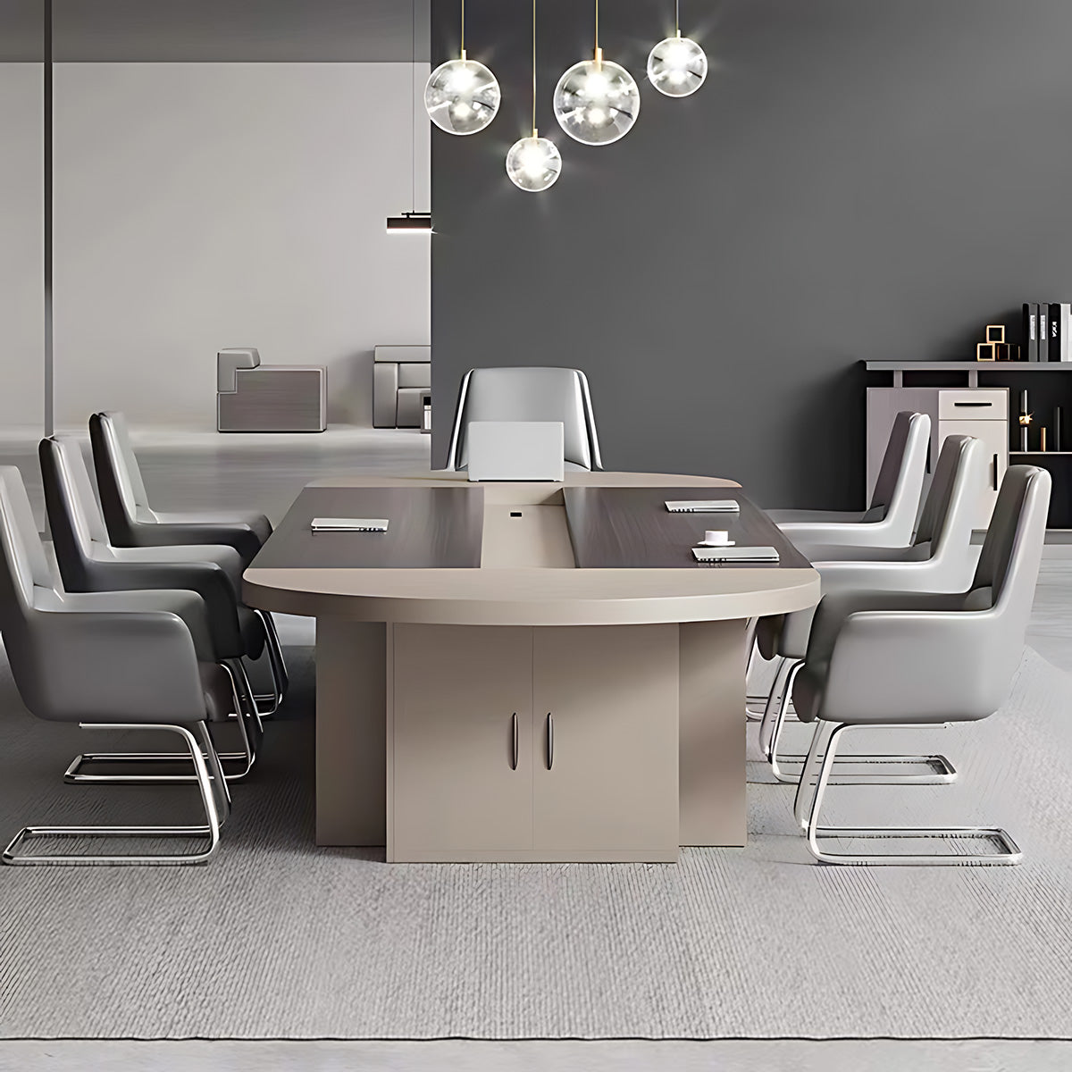 Light Luxury Conference Table Long Table Simple Modern Oval