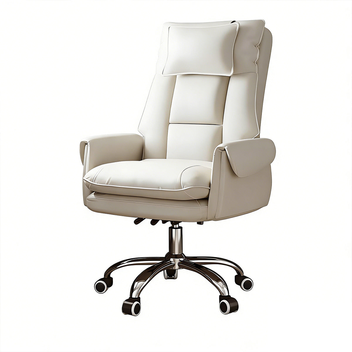 Reclining Executive Chair with Pillow and Double Foam Cushions