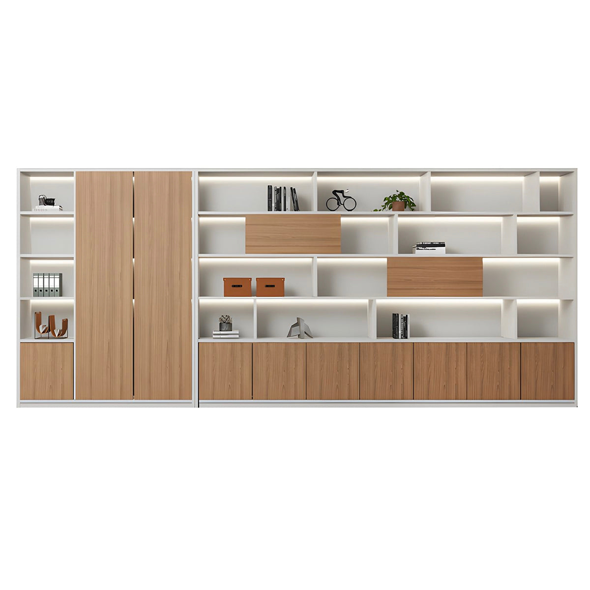 High-Capacity Storage Cabinet with Moisture-Resistant Base for Office