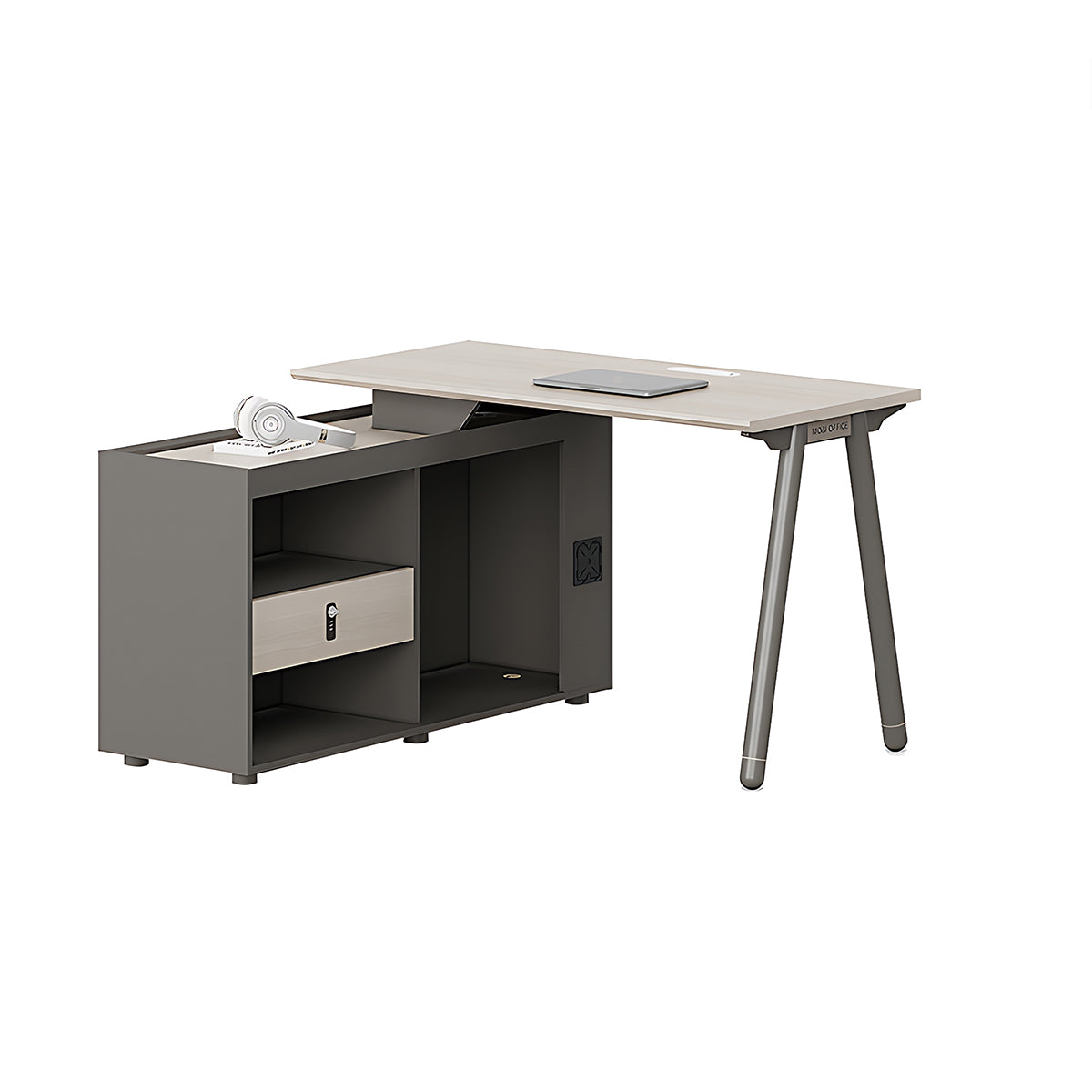 Stylish and Practical Office Staff Desk with Privacy Panel