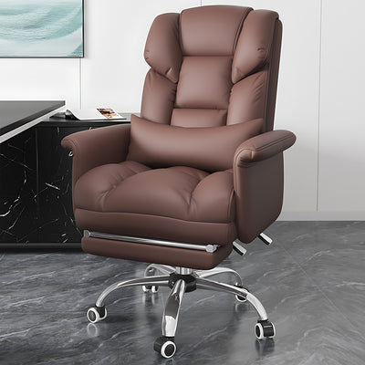 Stylish and Minimalist Multifunctional Executive Office Chair with Comfortable Lumbar Pillow Design (West Coast）