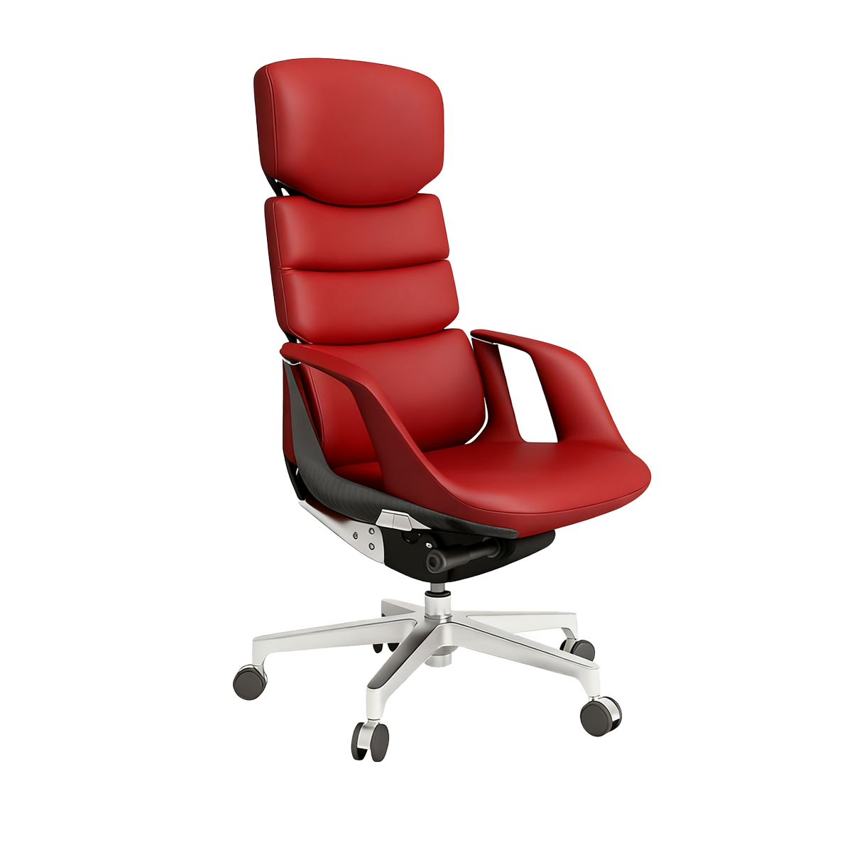 Modern Office Desk with Stainless Steel Legs and Cable Management