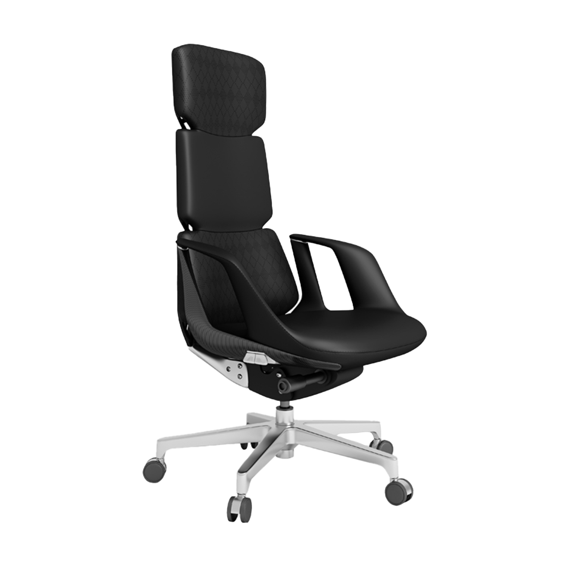 Modern Office Desk with Stainless Steel Legs and Cable Management