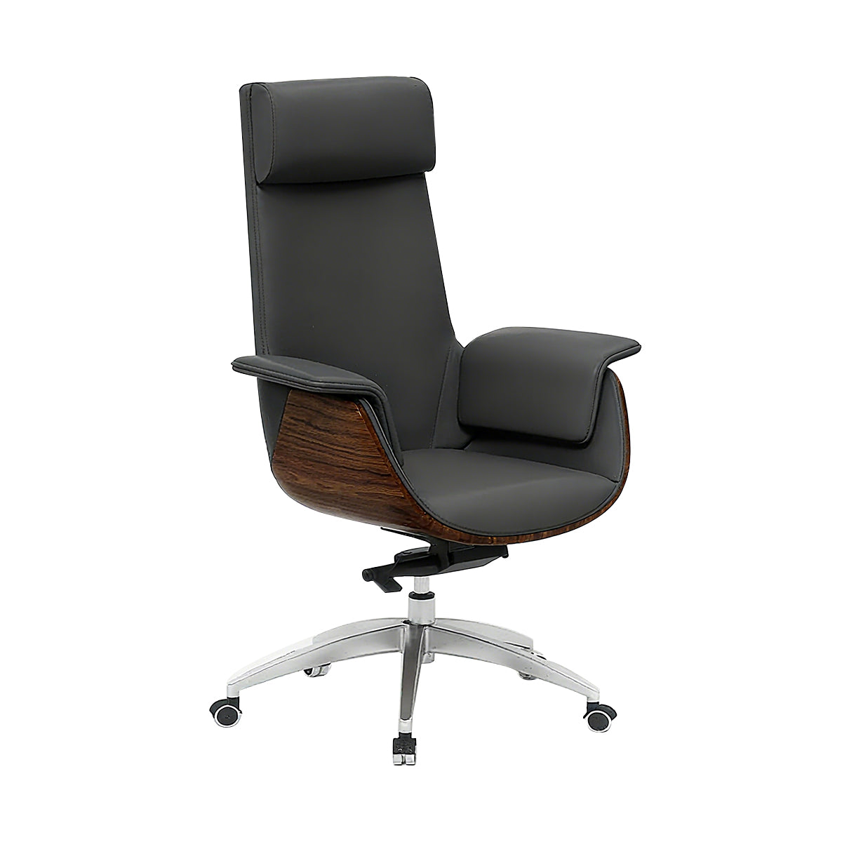 Premium Executive Office Chair Top-Grain Leather Ergonomic Adjustable Height