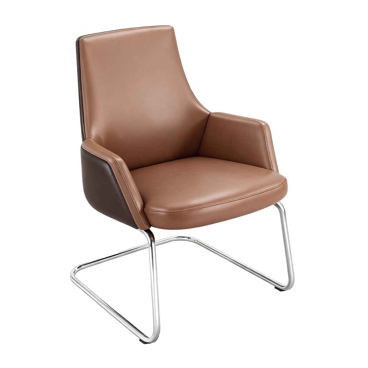 Modern Leather Conference Table with Eco Friendly Material and Cable Management