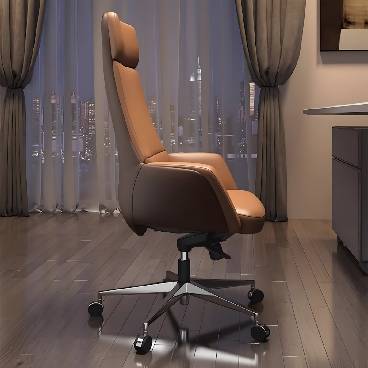 Office Chair, office room scene, for office workstation, ergonomic office furniture