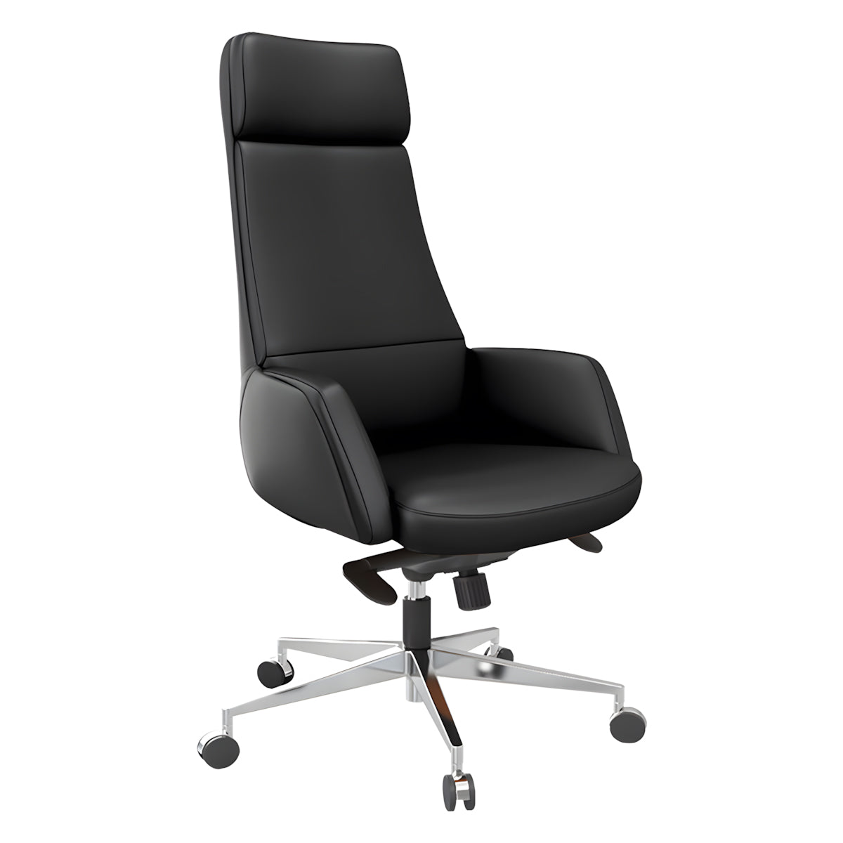 Office Chair, Black High-Back Rolling Base Chair, Black finish, for office workstation, ergonomic office furniture