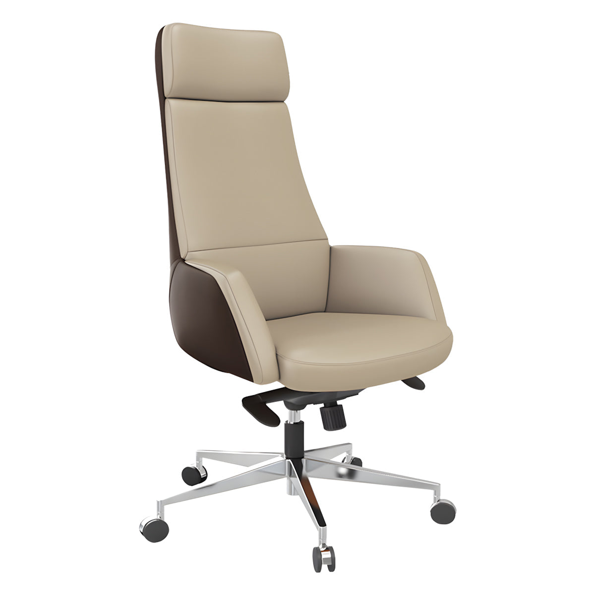 Office Chair, Khaki High-Back Rolling Base Chair, for office workstation, ergonomic office furniture