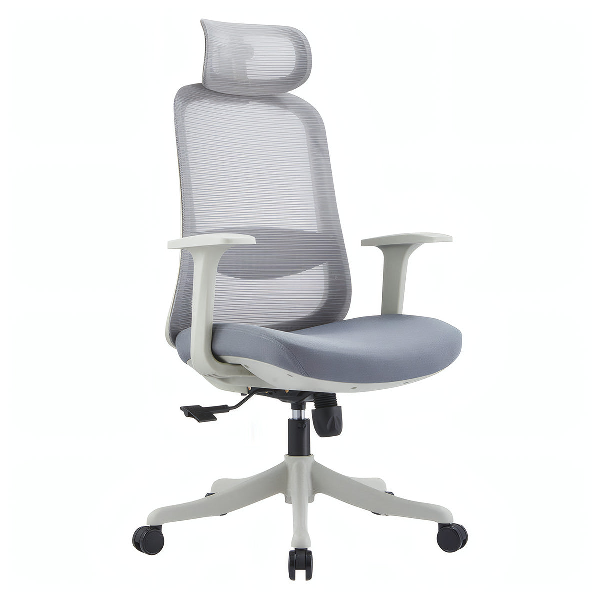 Office Desk with Large Side Cabinet, Fabric Privacy Panel and Built-In Power Outlet