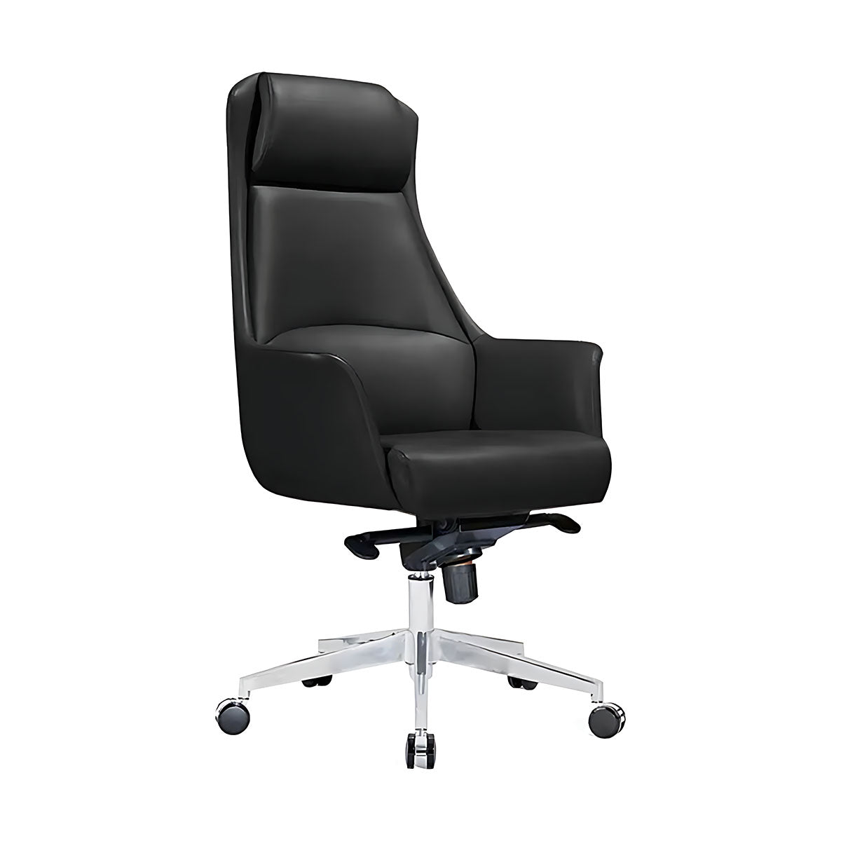 Modern Black Executive Desk in Wood for Office and Computer Work