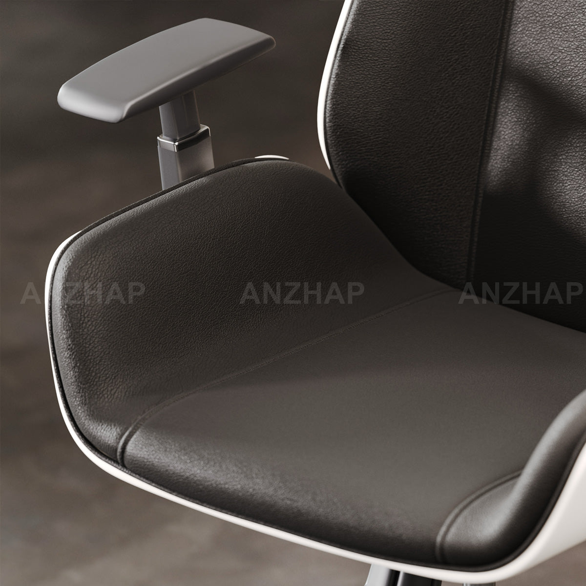High-Back Office Chair with Adjustable Armrests, Recline, Swivel & Quiet Casters