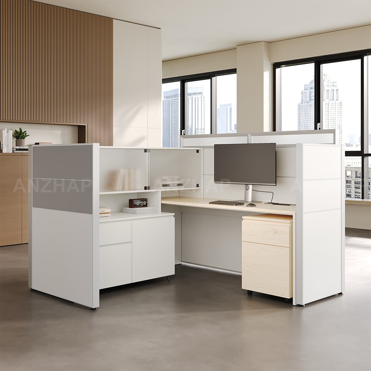 Professional Single Person Office Workstation Desk