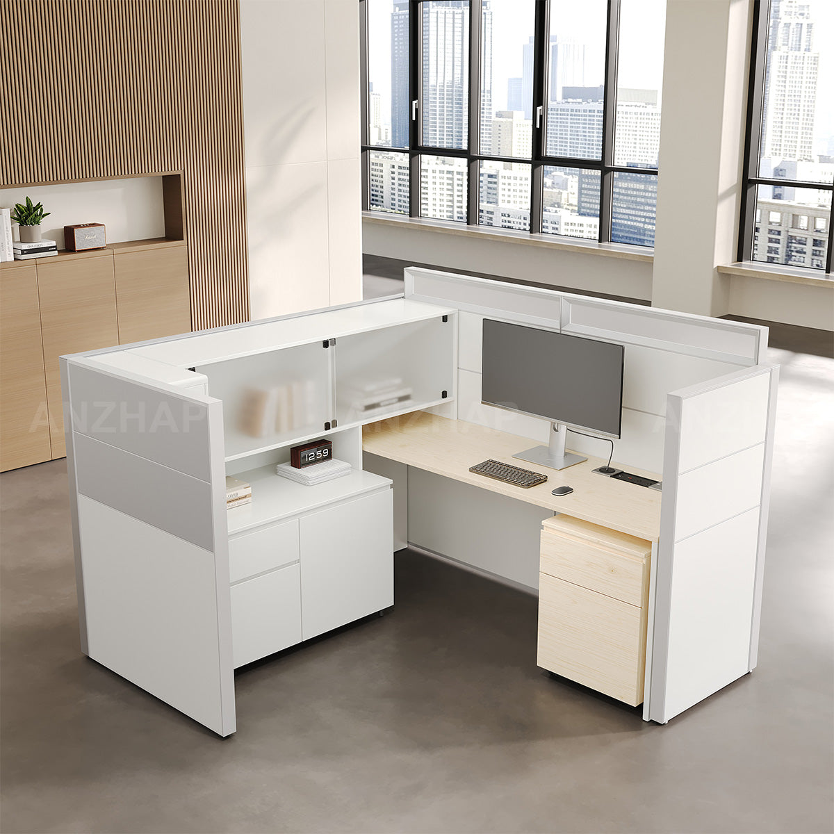 Professional Single Person Office Workstation Desk