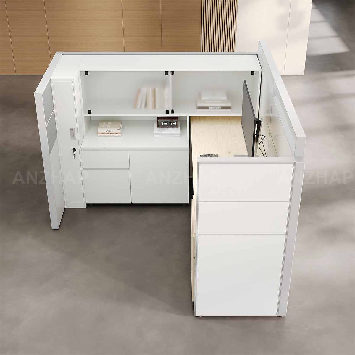 Professional Single Person Office Workstation Desk