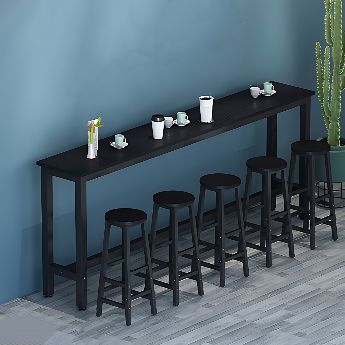 Solid Wood Bar Table Narrow Long Bar Top Table（Sale Event）