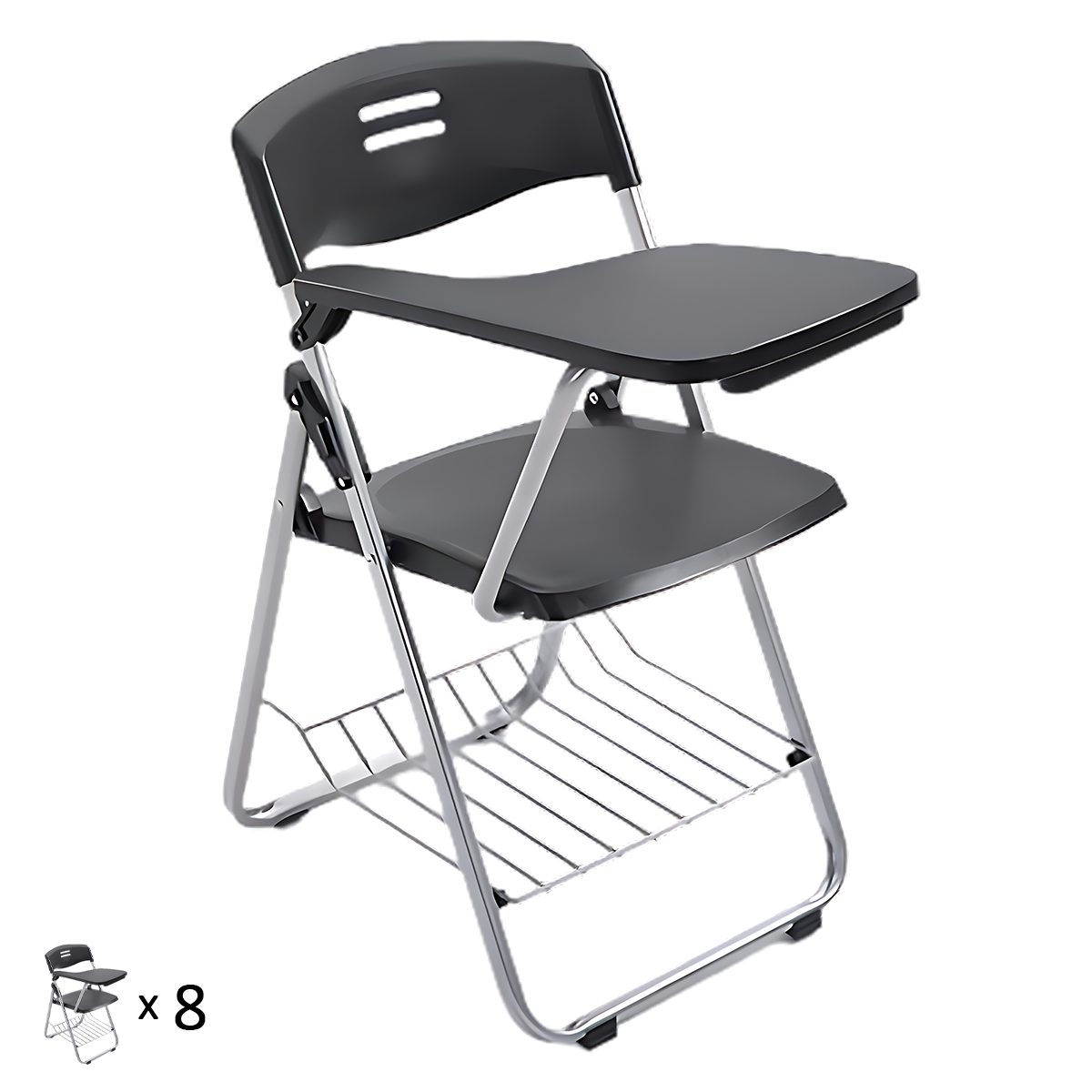 Folding Training Chair with Writing Board and Book Pocket