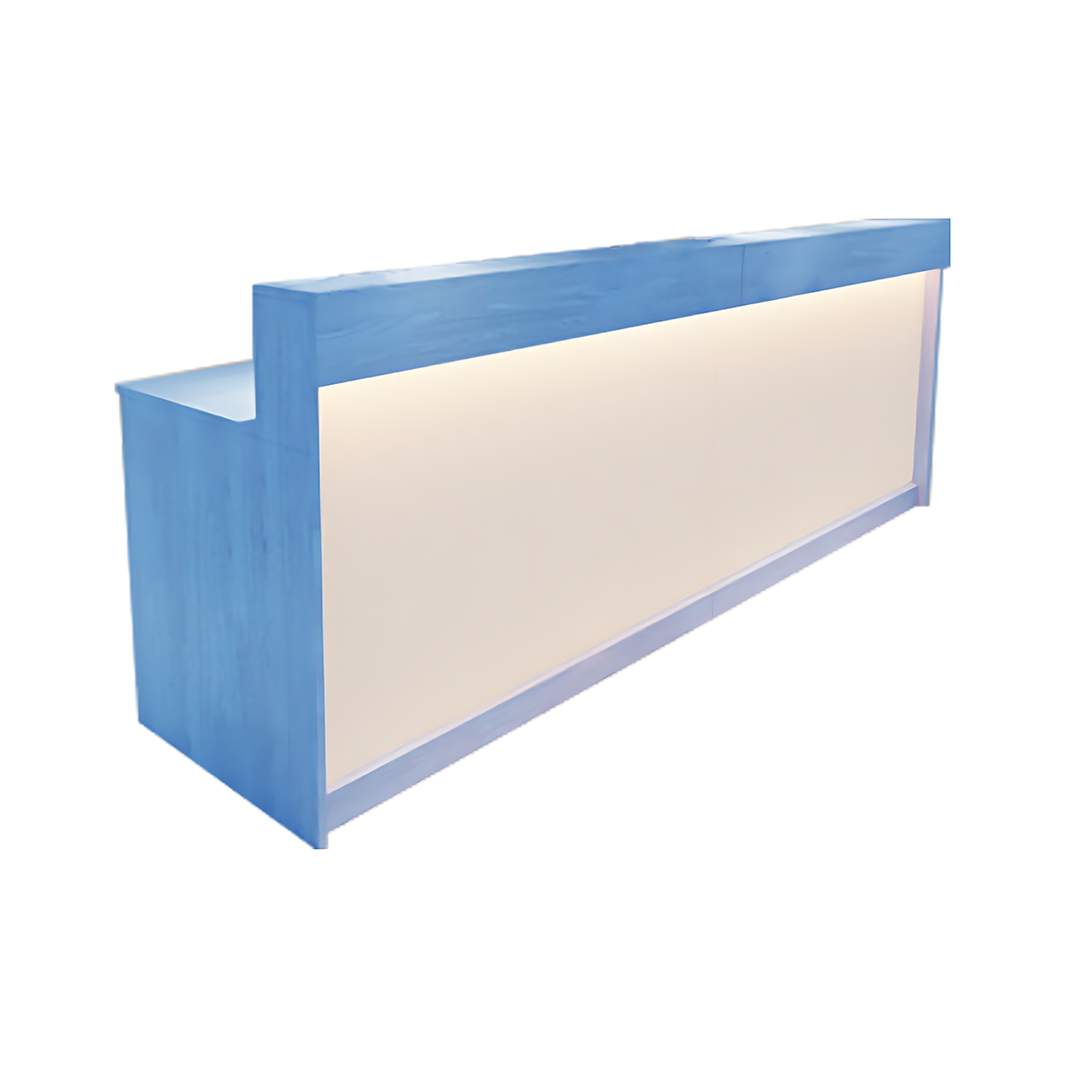Alt Reception Modern Reception Desk 39–118 in Wide with LED Accent Lighting, Lockabl ...