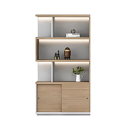 Classic and Stylish Floor-standing File Cabinet with Open Storage Compartments Design