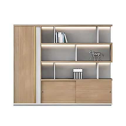 Classic and Stylish Floor-standing File Cabinet with Open Storage Compartments Design