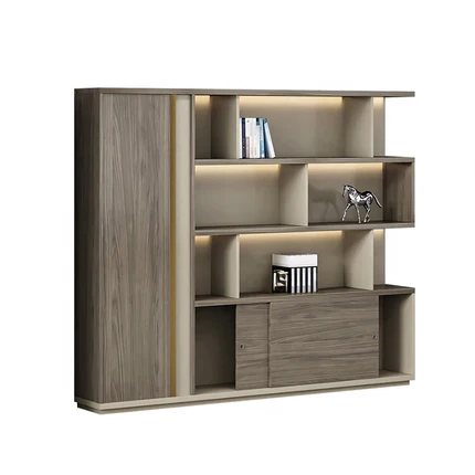 Classic and Stylish Floor-standing File Cabinet with Open Storage Compartments Design