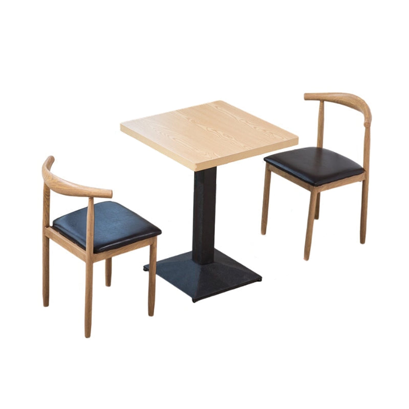 Modern Minimalist Square Solid Wood Dining Table with Thickened Tabletop Design（Stock Items）