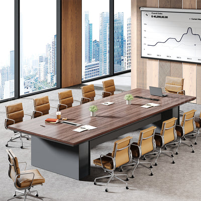 Conference Table 94 in Wide (8 ft) for 6 People with Cable Management & Built-In Power Outlets（Stock Items）