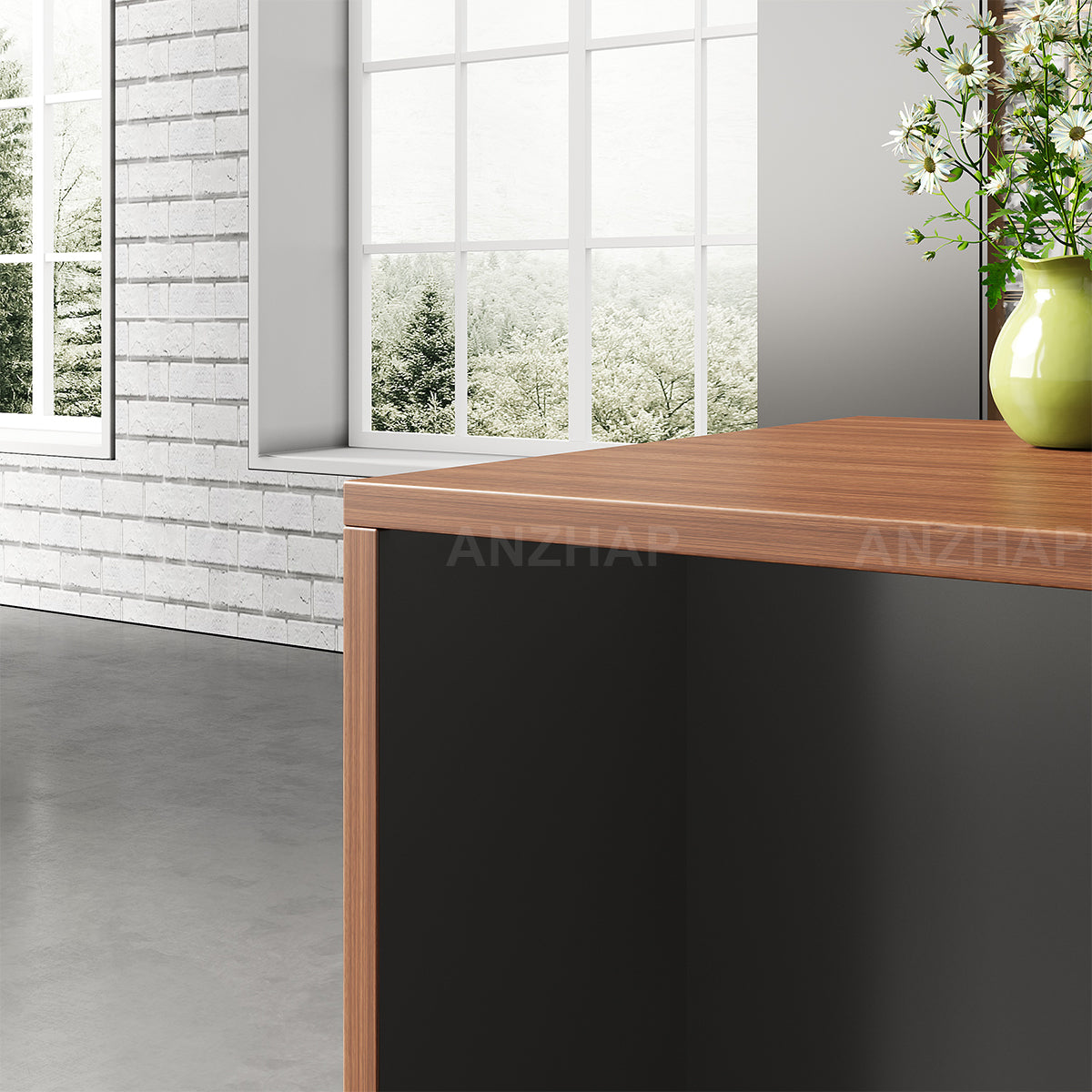 Contemporary 71" L Bar Height Table with Smart Charging Cable Box, Reinforced Front Panel for Office Break Rooms, Lounge Areas, Home Bars & Cafes (In Stock)