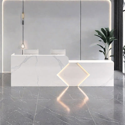 Simple Modern Company Reception Desk Rectangular Reception Desk