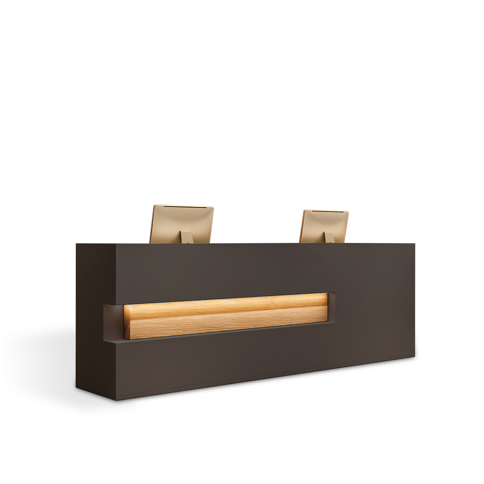 Retro Rectangular Solid Wood Reception Desk（Sale Event）