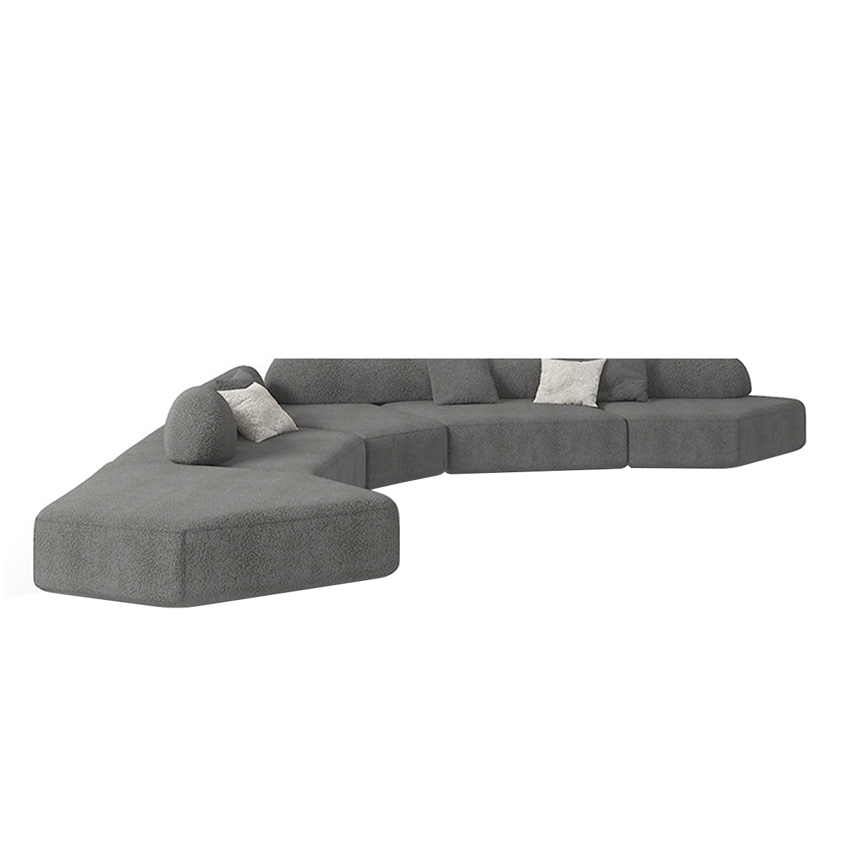 Italian-Inspired Minimalist Modular Backrest Sofa