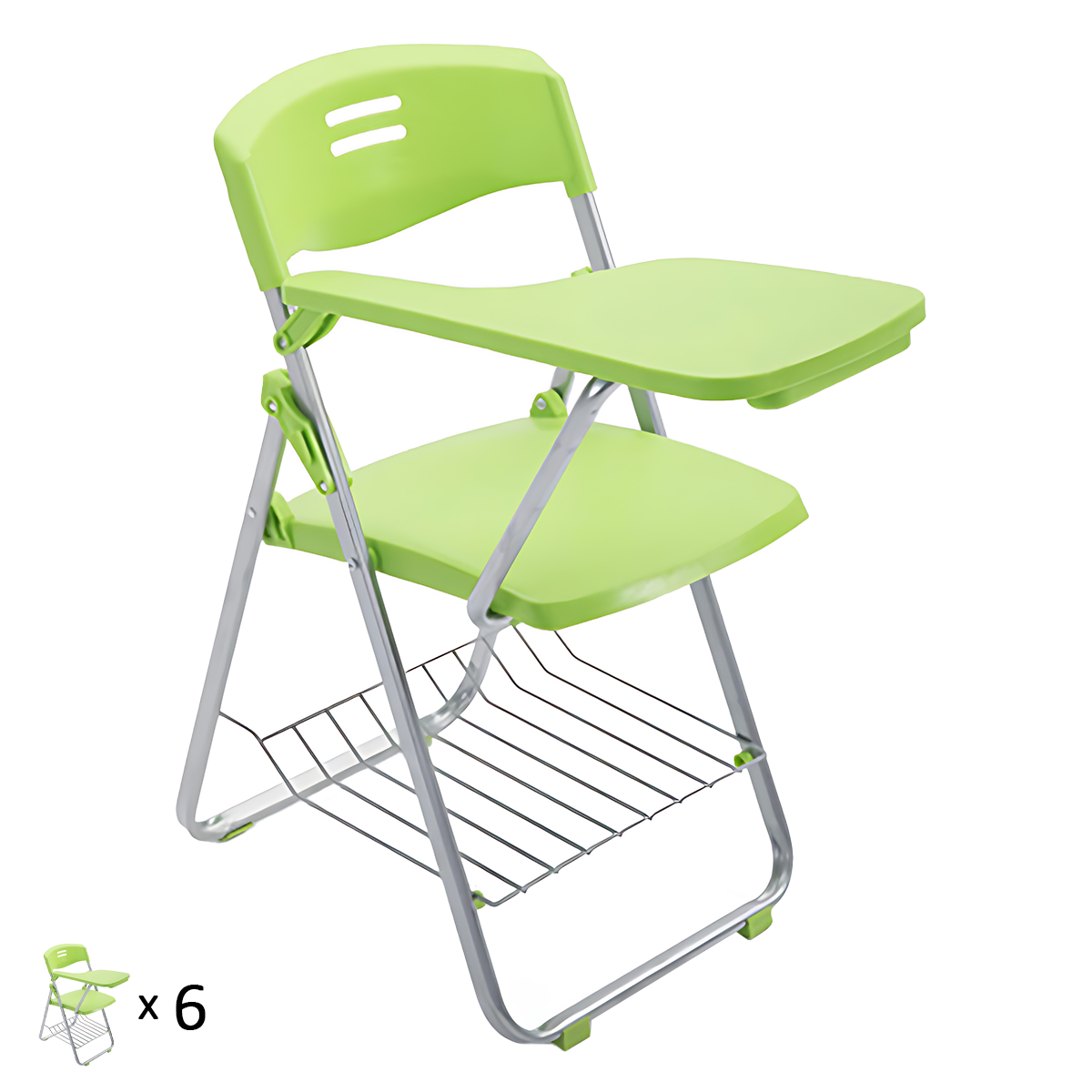 Folding Training Chair with Writing Board and Book Pocket