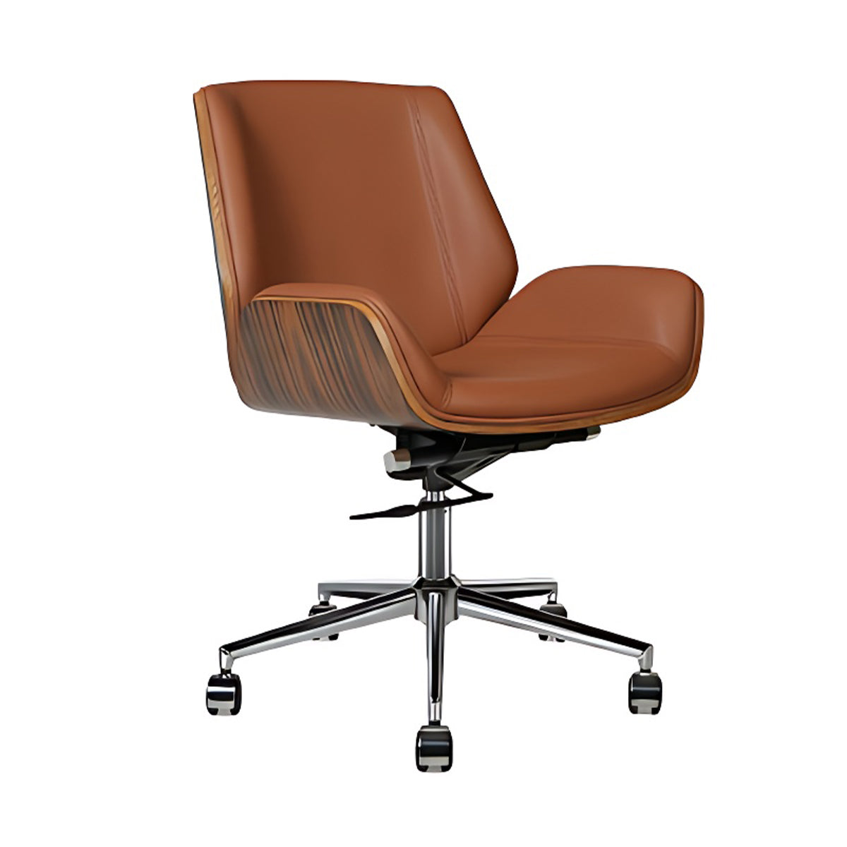 Modern Leather Office Chair with Adjustable Height & 360° Swivel（Stock Items）