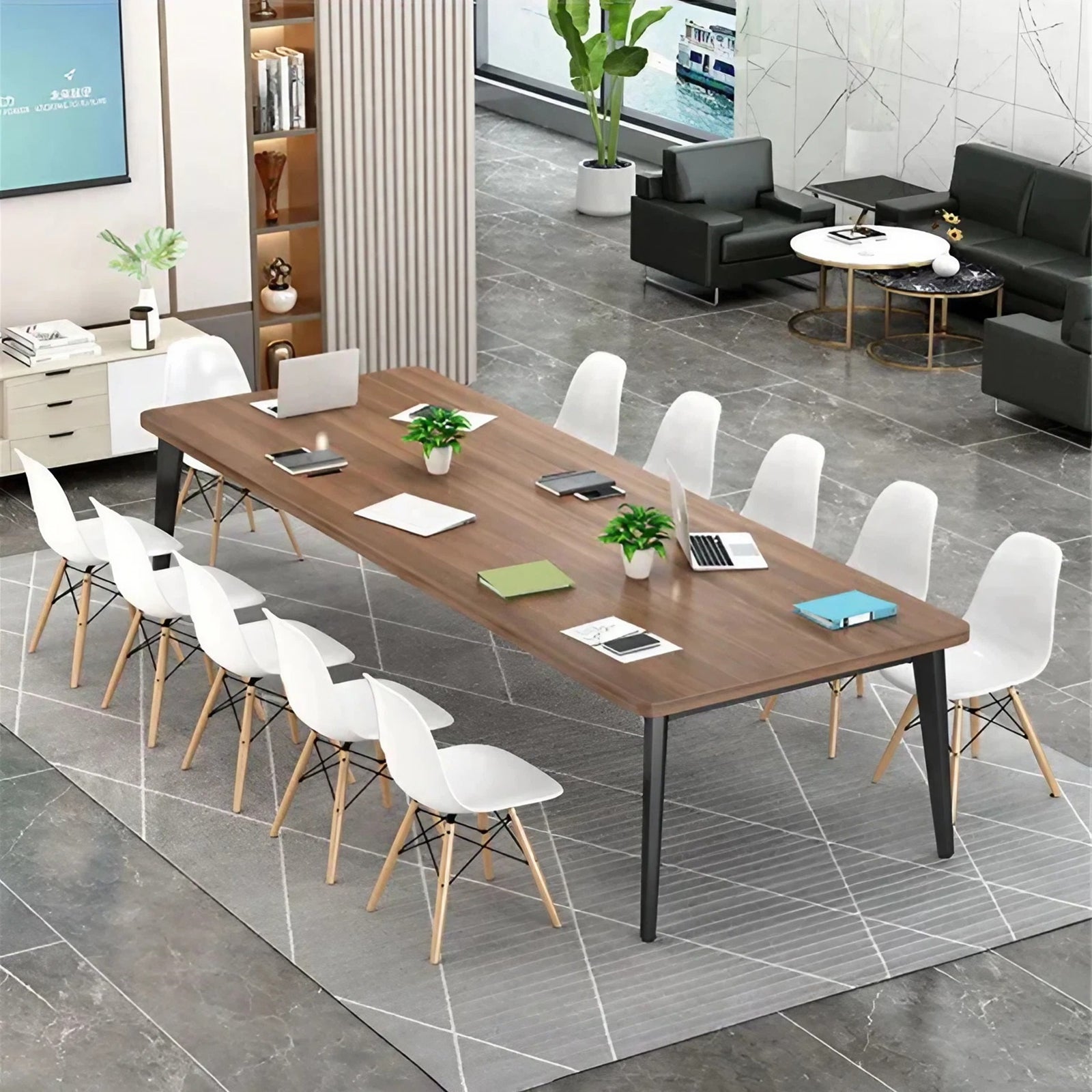 Classic and Professional Eco-Friendly Rectangular Conference Table with Sturdy Legs（East Coast）