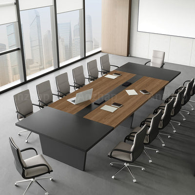 Stylish and Premium Spacious Conference Table with Two-Tone Design（Stock Items）