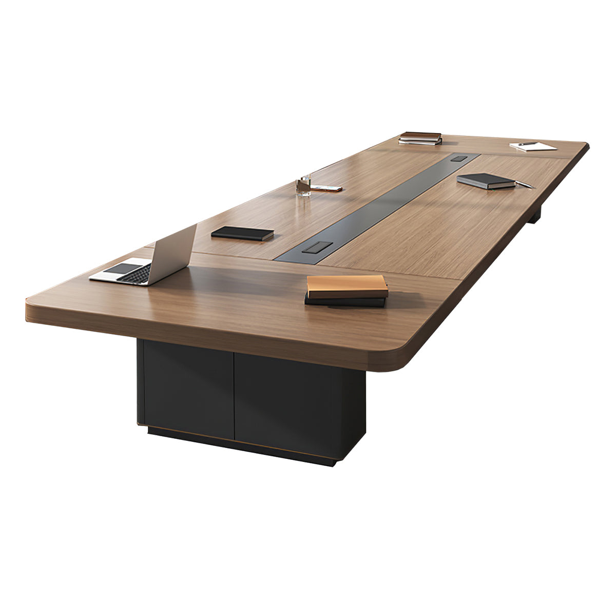 Conference Table, Dark Walnut, Dark Walnut finish, L87" x W47" x H30", for meeting room or boardroom, modern boardroom furniture