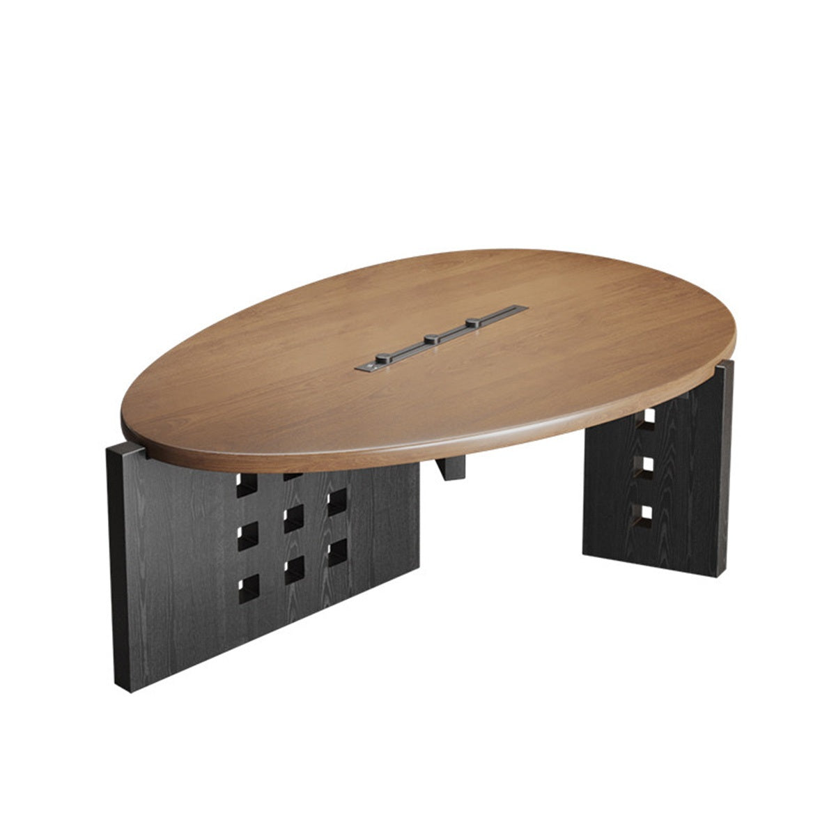 Solid Wood Conference Table and Chair Set of Different Shapes & Sizes Size: L94" x W35" x H30" / Style: L94” x W35” x H30” Conference Table / Color: Walnut