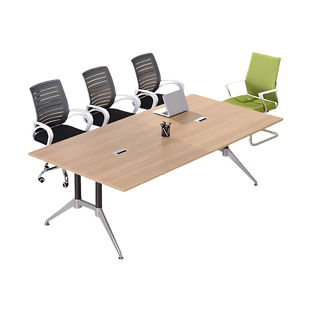 Long and Stylish Office Meeting Table Set