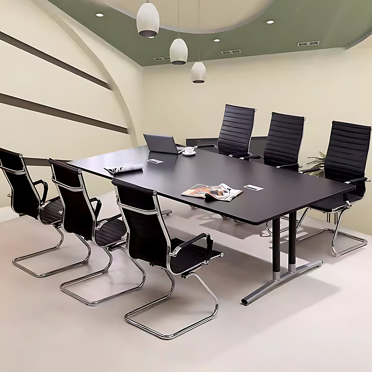 Modern Minimalist Rounded Conference Table