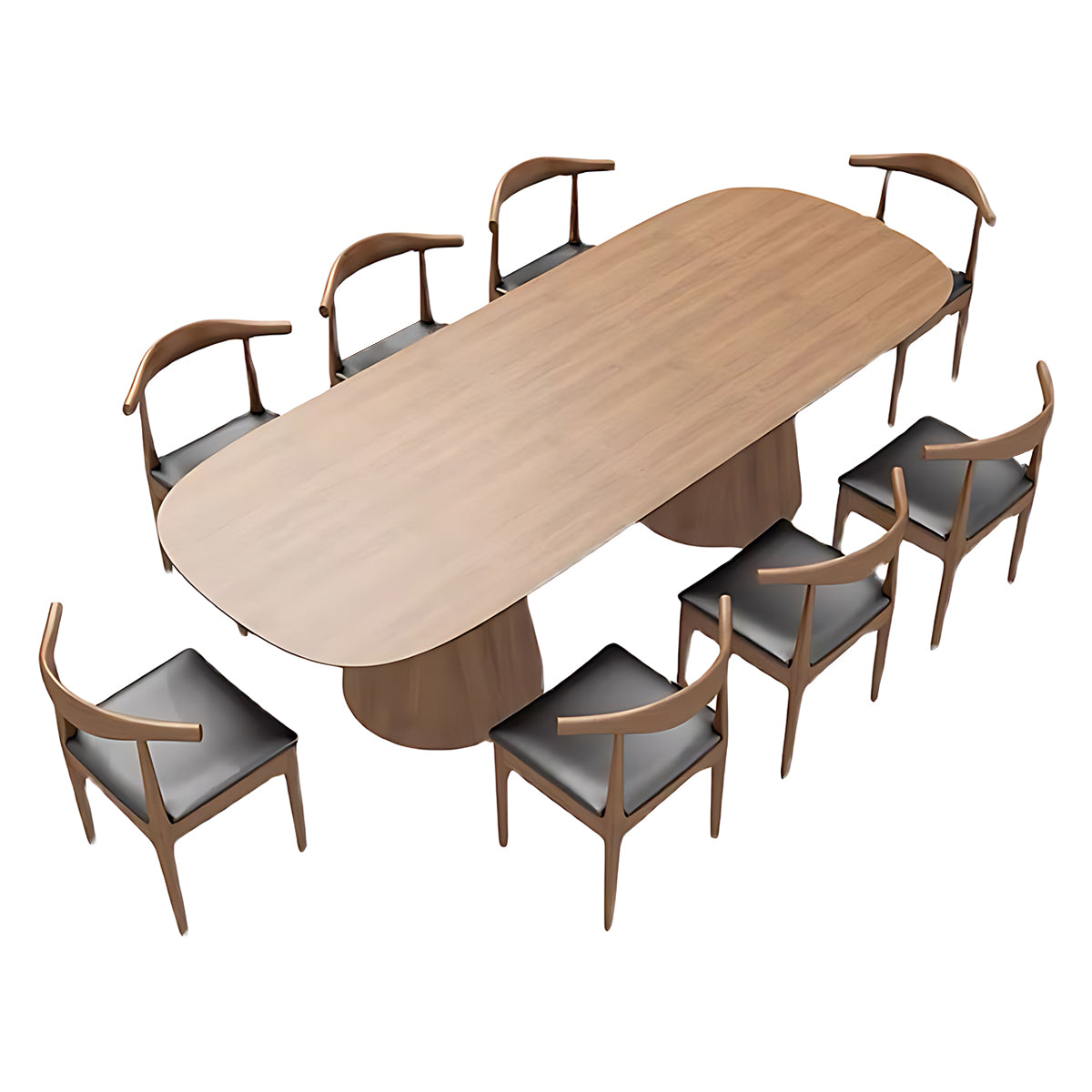 Scandinavian Oval Wood Conference Table