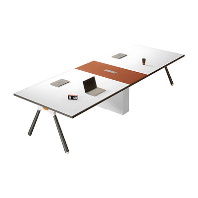 Compact and Stylish Modern White Conference Table