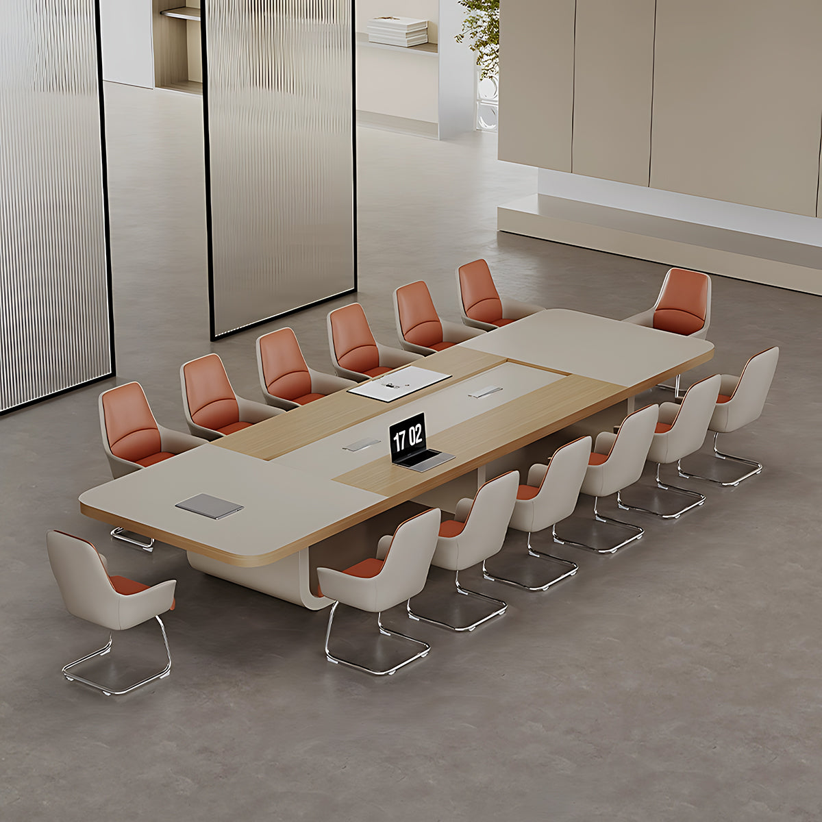 Efficient Modern Oval Conference Table