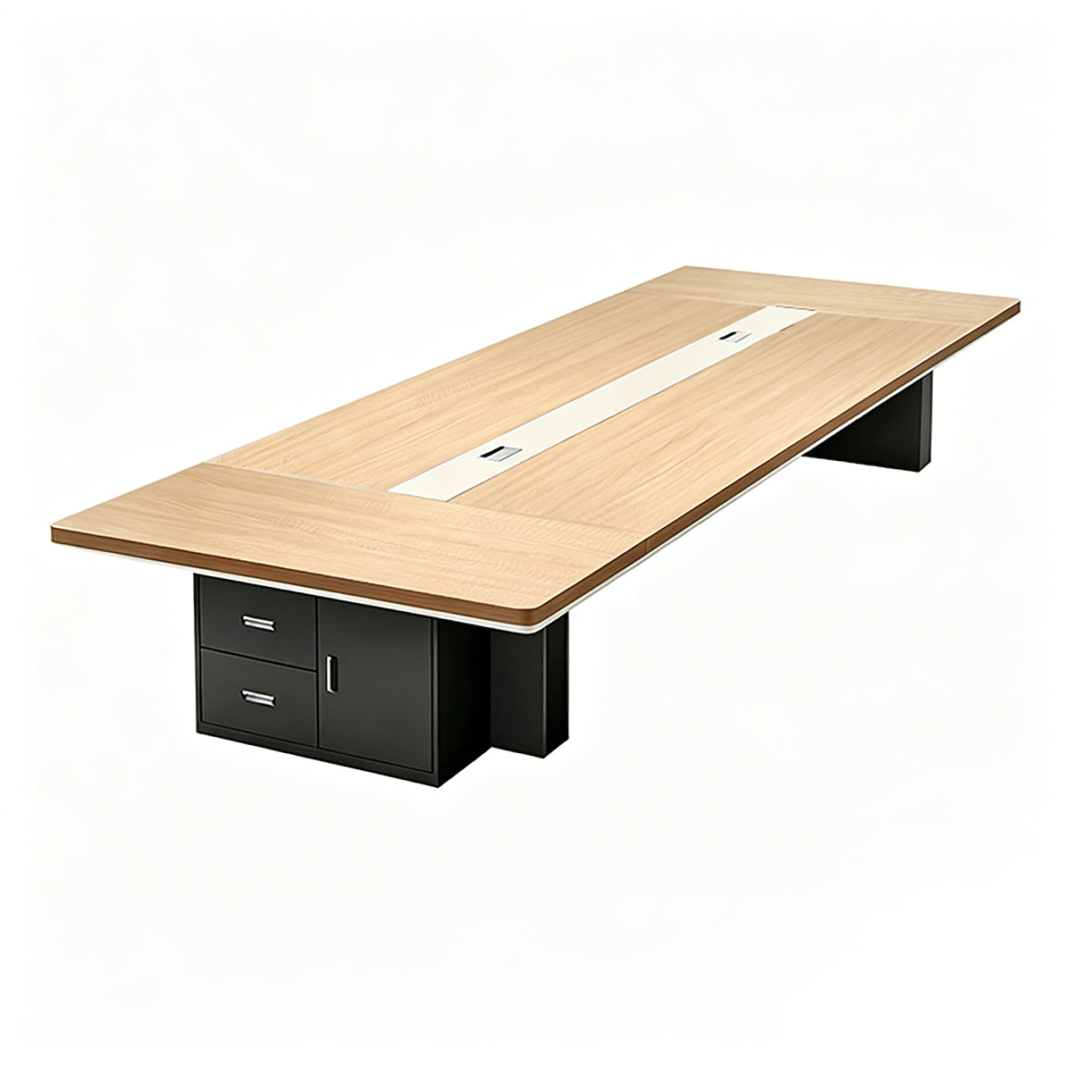 Modern Conference Table 94–315 in Wide (8–26 ft) for 6–26 People with File Drawers