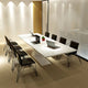 Stylish White Solid Wood Conference Table