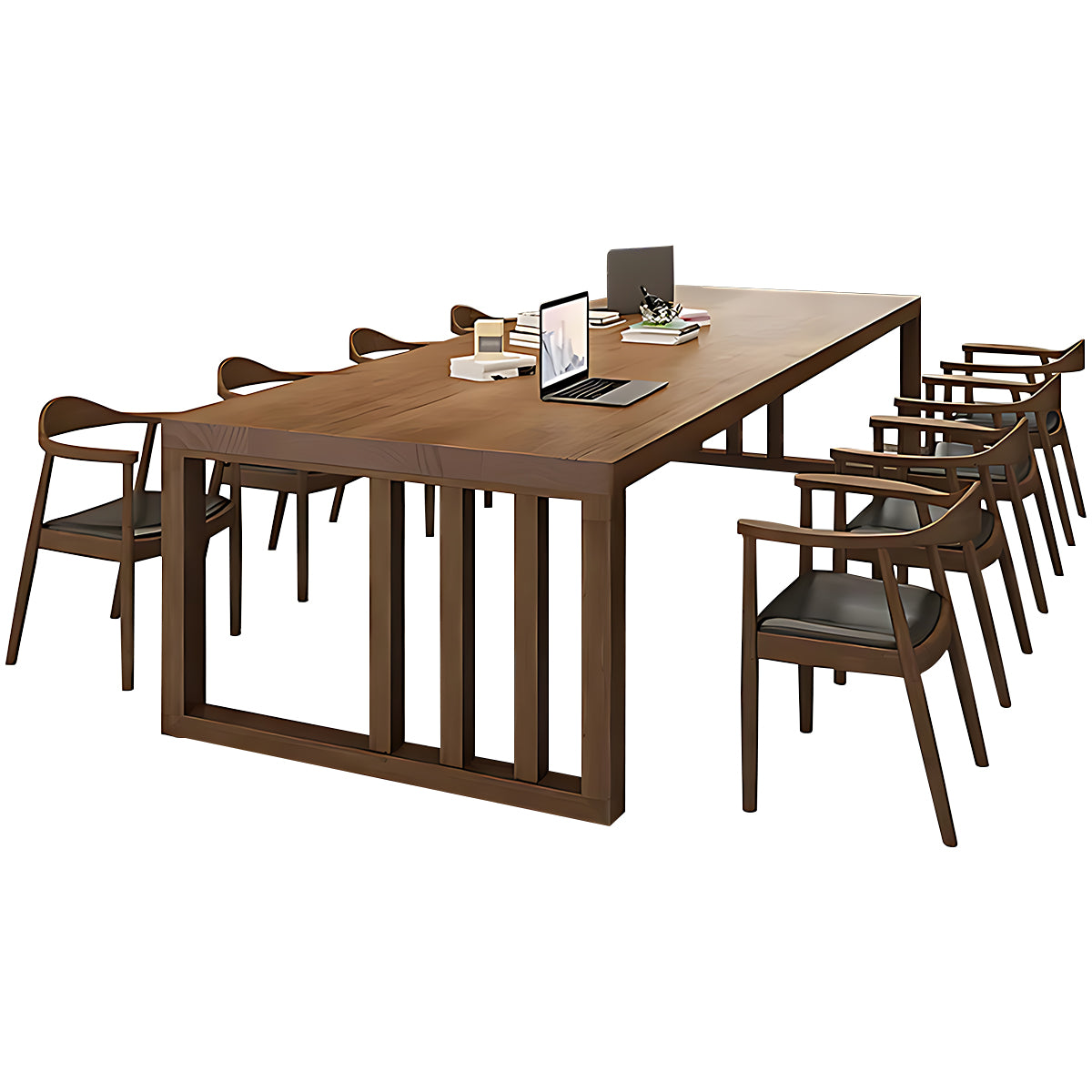 Modern Simple Solid Wood Long Conference Table Office Desk